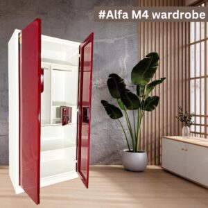 Alfa Almirah M4 (Wardrobe), white & maroon